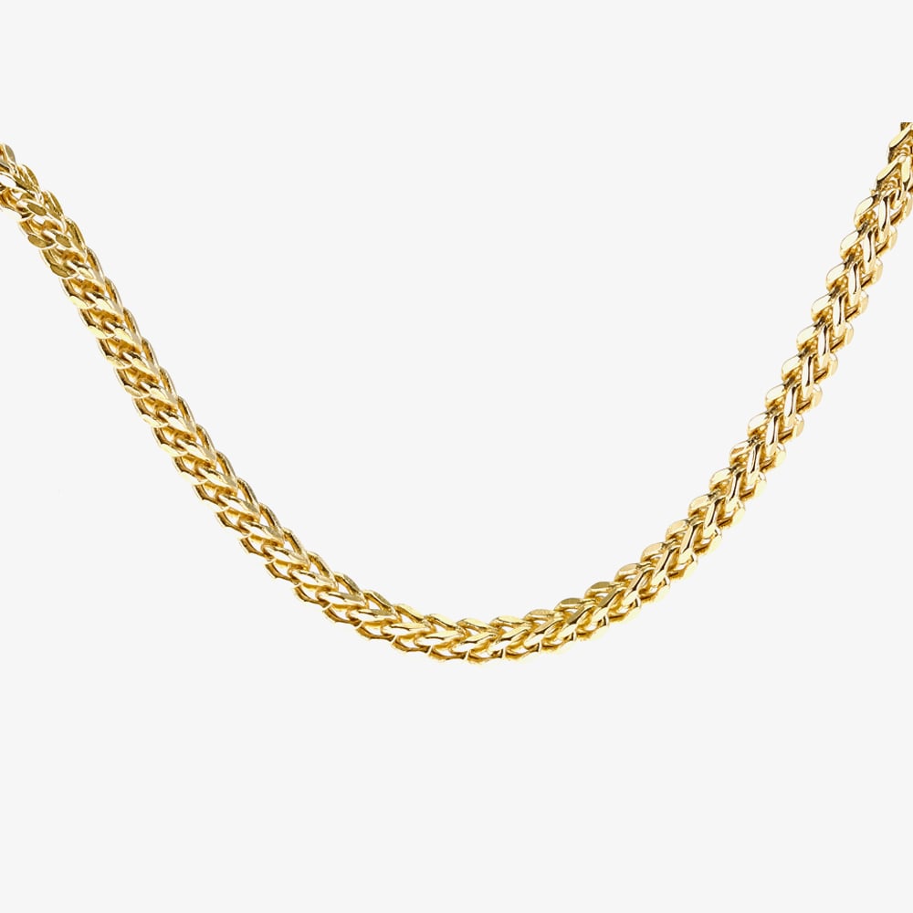 9ct Yellow Gold 18 Inch Foxtail Chain FRN060