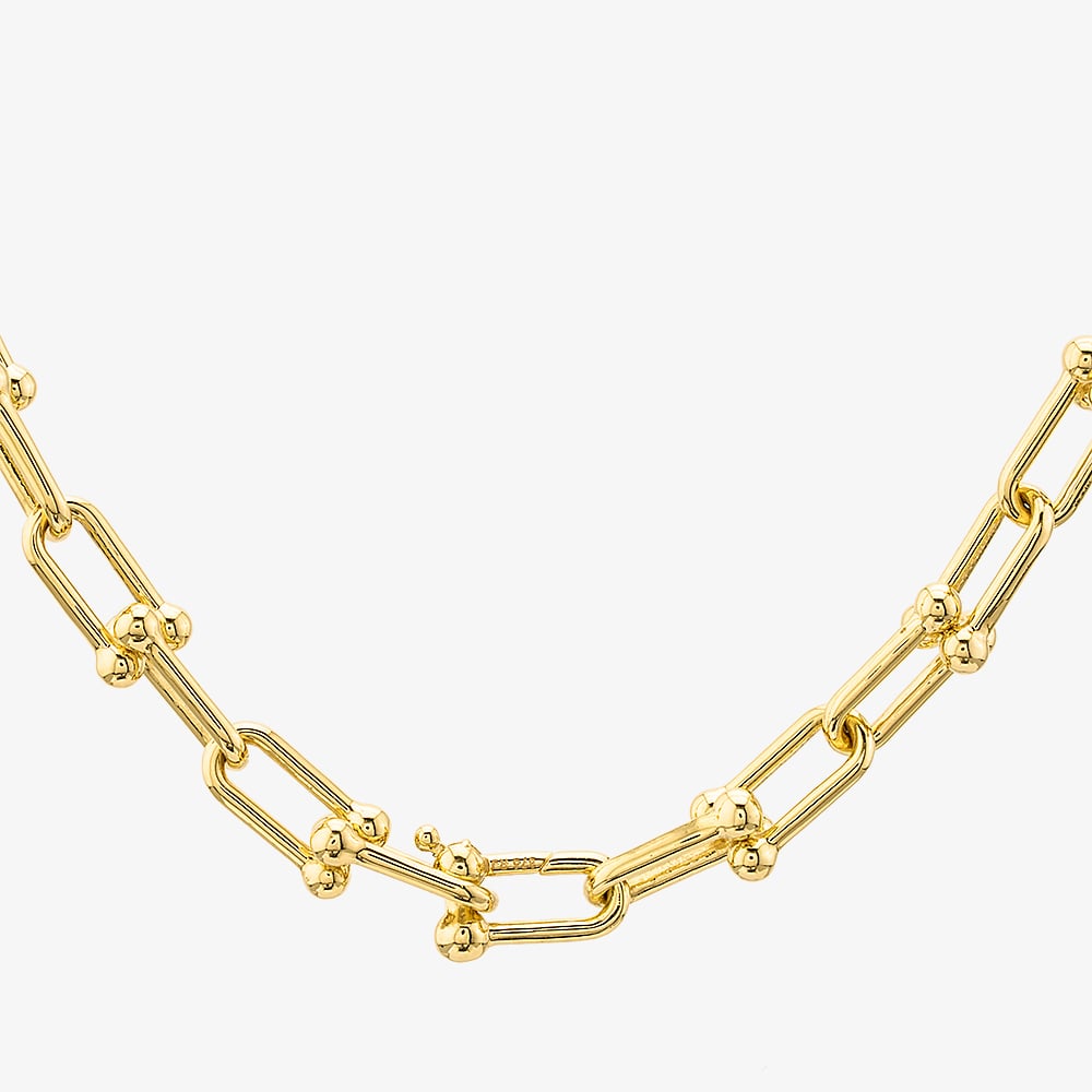  9ct Yellow Gold 18 inch Fancy Ball Chain Necklace HBGT-900-9Y-18