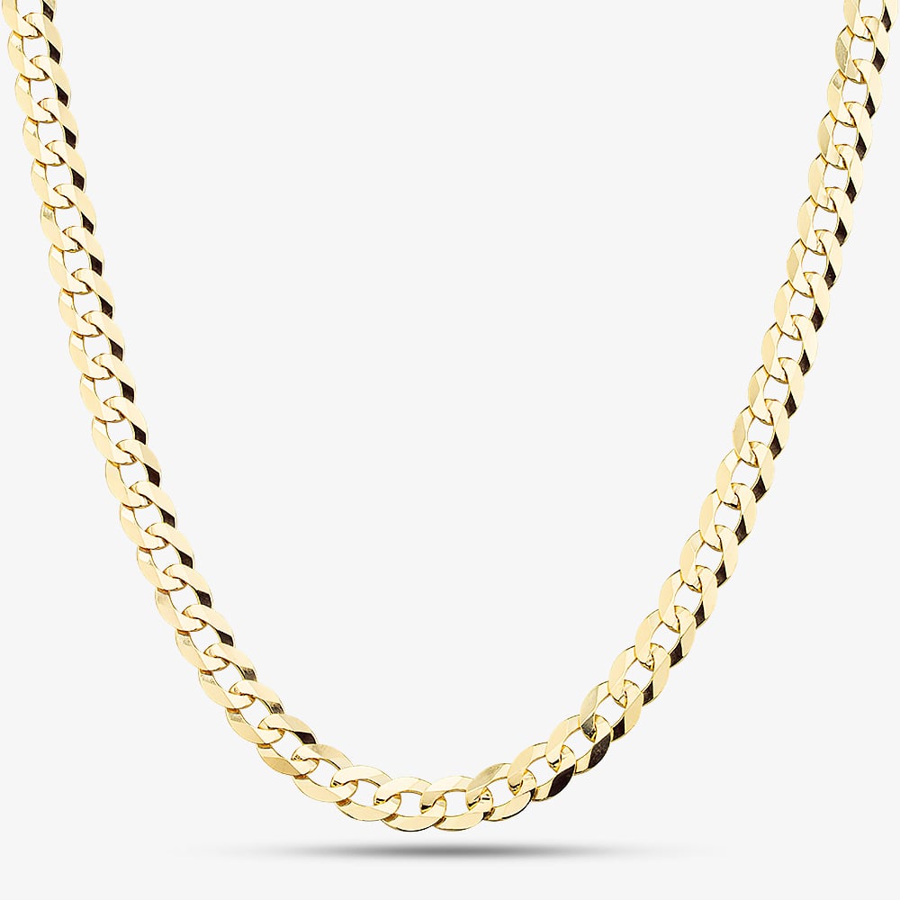 9ct Yellow Gold 20 Inch Flat Curb Chain SUFC-530-9Y-20