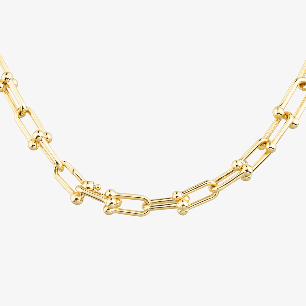 9ct Yellow Gold 18 Inch Fancy Ball Bar Chain HBGT-900-9Y-18