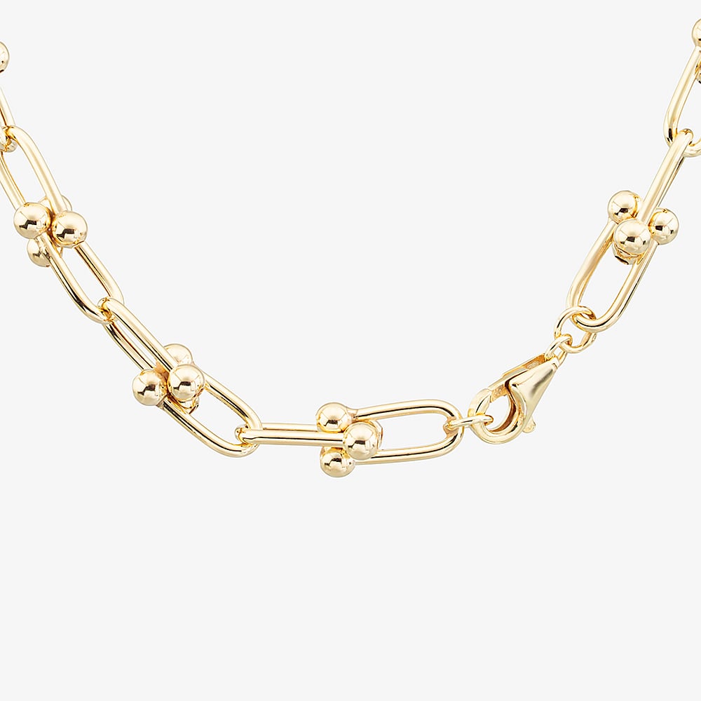 9ct Yellow Gold 18 Inch Fancy Ball Bar Chain HTLC-600-9Y-18