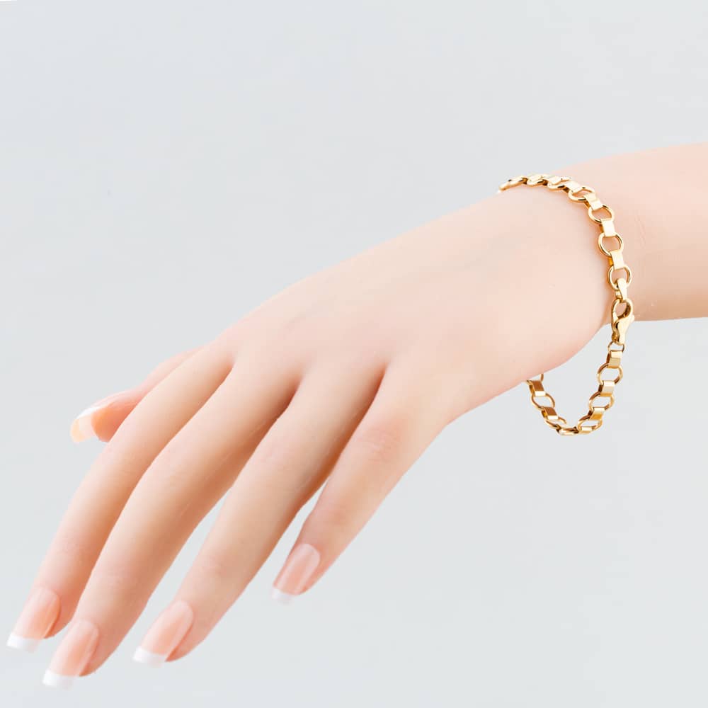 9ct Yellow Gold Circle Link Bracelet GB473