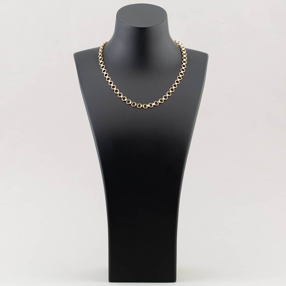 9ct Yellow Gold Circle Link Necklace GN331