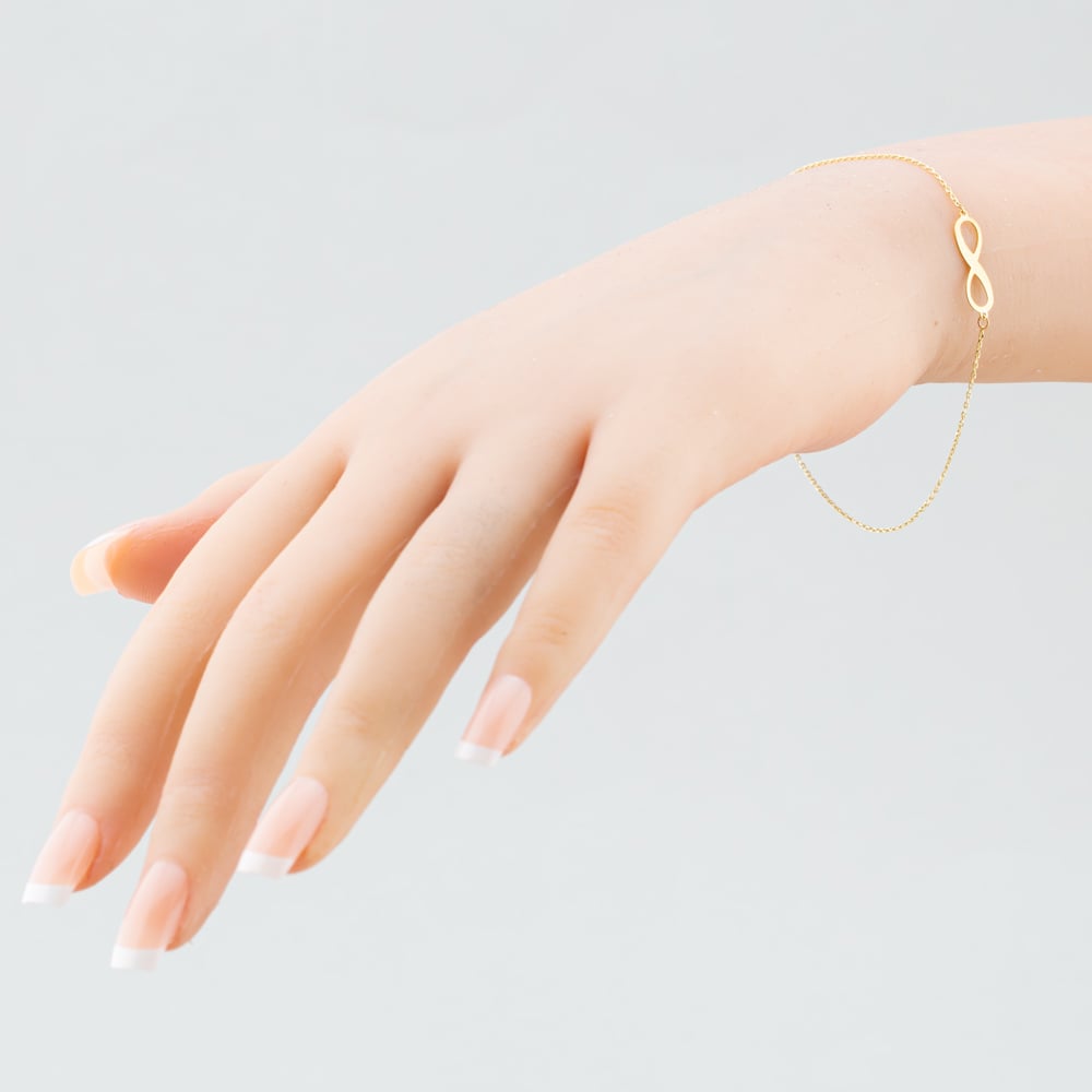 9ct Yellow Gold Adjustable Infinity Bracelet 1.29.8152