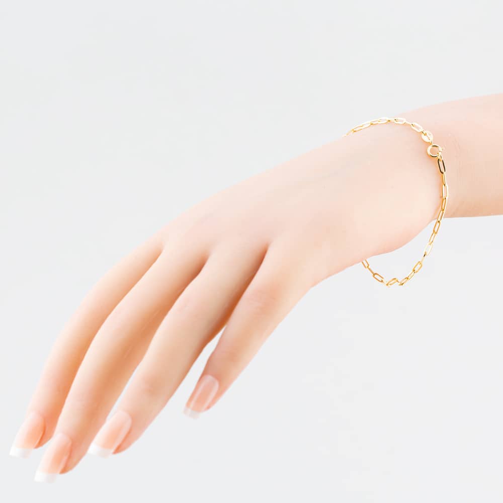 9ct Yellow Gold Paper Chain Bracelet 1.26.0201