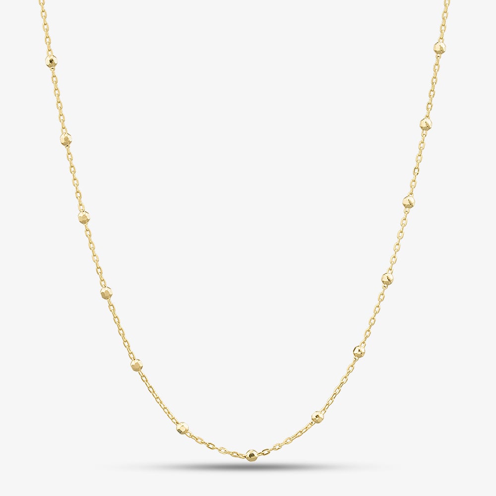 9ct Yellow Gold 16 Inch Fine Trace & Ball Chain 1.13.7903