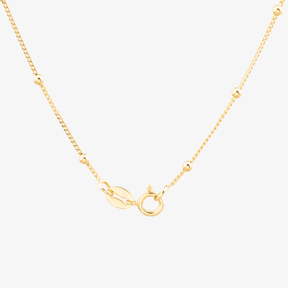 9ct Yellow Gold 16 Inch Fine Curb & Ball Chain 1.13.7913