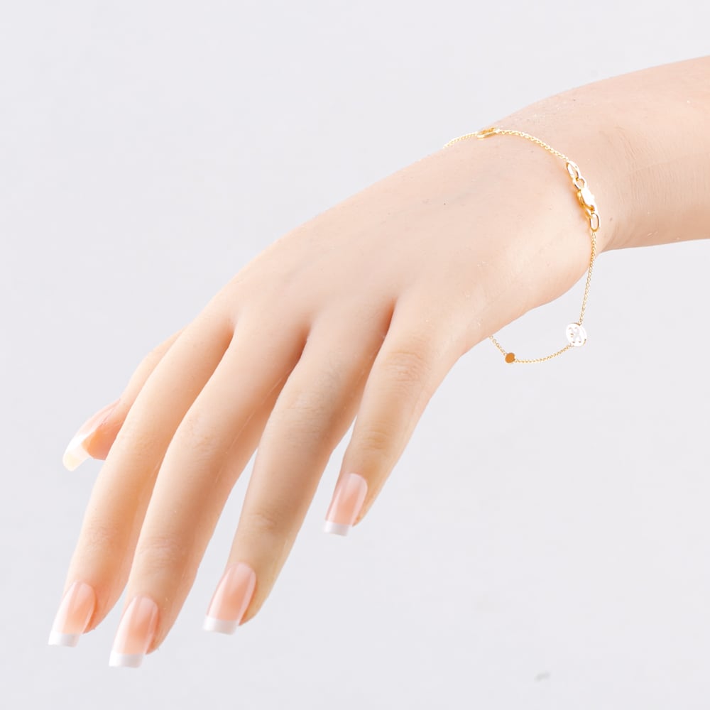 Gold Classic 9ct Yellow Gold Multi Circle Flower Bracelet 111125147615