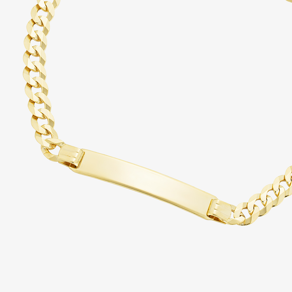 Gold Classic 9ct Yellow Gold 7.5 Inch ID Curb Chain Bracelet SIDB-440-9Y-7.5