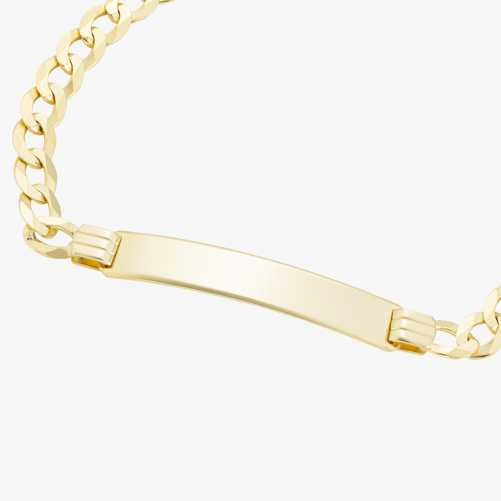 Gold Classic 9ct Yellow Gold 7.5 Inch ID Curb Chain Bracelet SIDB-580-9Y-7.5