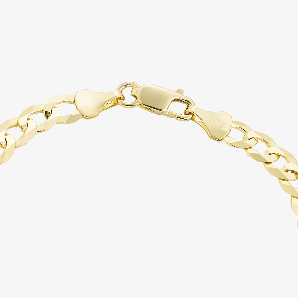 Gold Classic 9ct Yellow Gold 7.5 Inch ID Curb Chain Bracelet SIDB-580-9Y-7.5