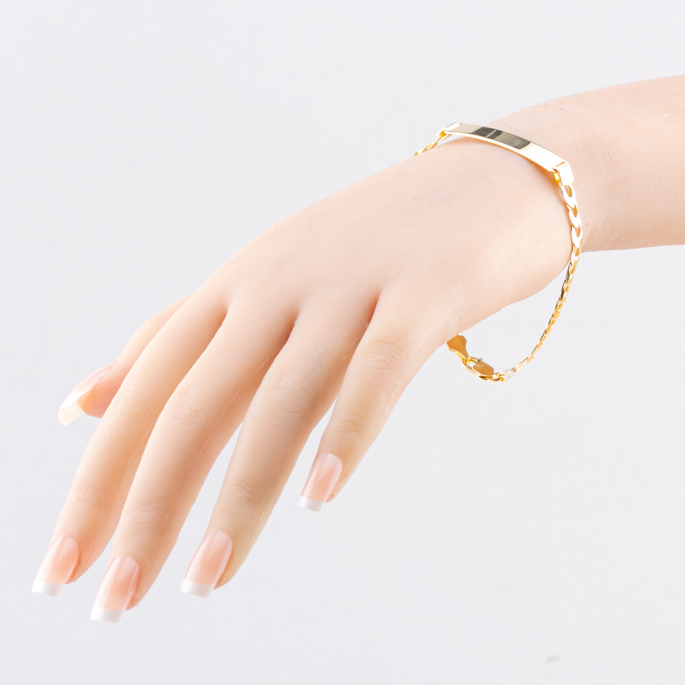 Gold Classic 9ct Yellow Gold 7.5 Inch ID Curb Chain Bracelet SIDB-580-9Y-7.5