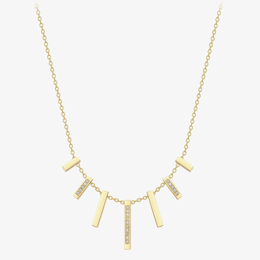 Click to view product details and reviews for Gold Impression 18ct Yellow Gold 008ct Diamond Barrel Cascade Necklace 111125148819. Click to view product details and reviews for Gold Impression 18ct Yellow Gold 008ct Diamond Barrel Cascade Necklace 111125148819.