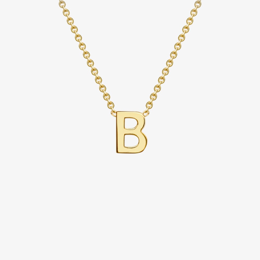 Gold Classic 9ct Yellow Gold Mini Initial B Necklace 1.19.0151