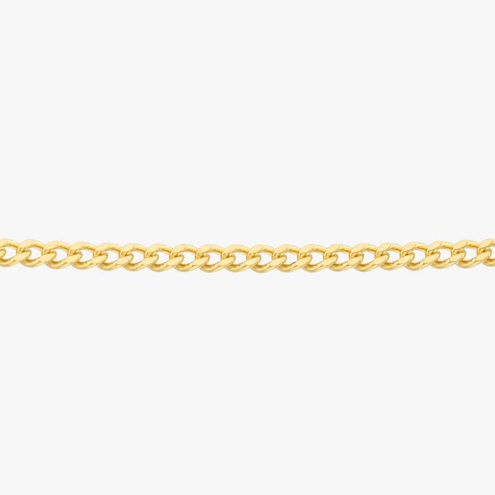 9ct Yellow Gold 40cm Fine Curb Chain CC008 40CM