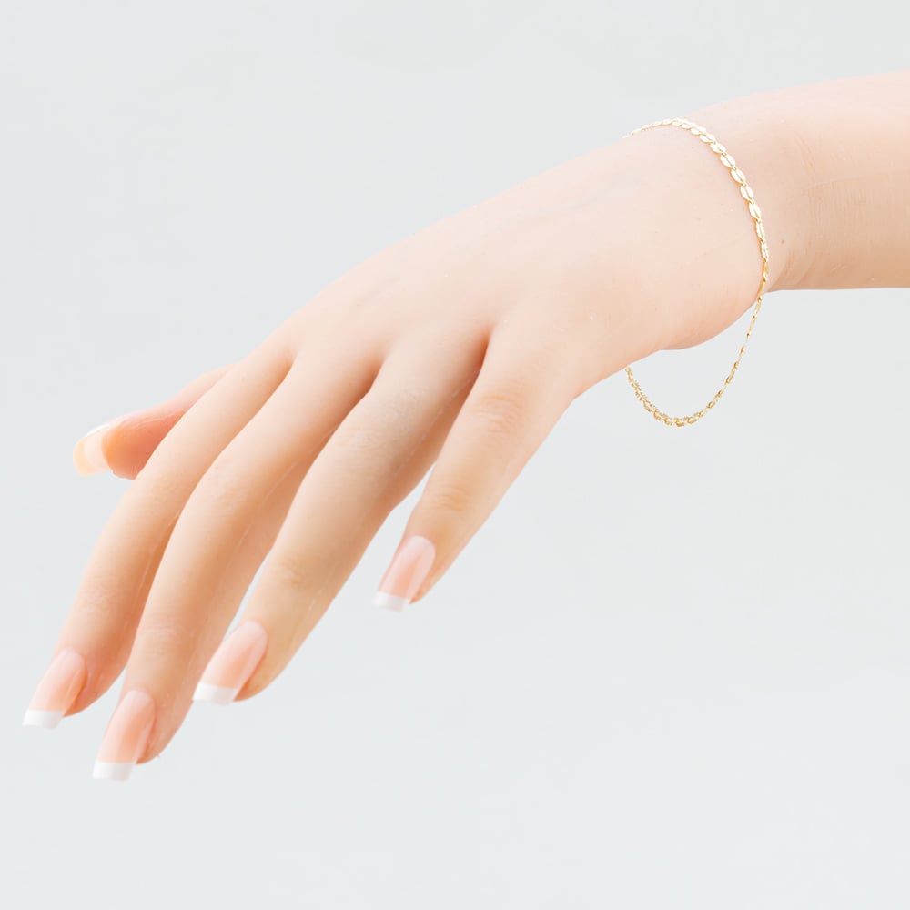 9ct Yellow Gold Diamond Cut Forzatina Chain Bracelet 1.29.0061