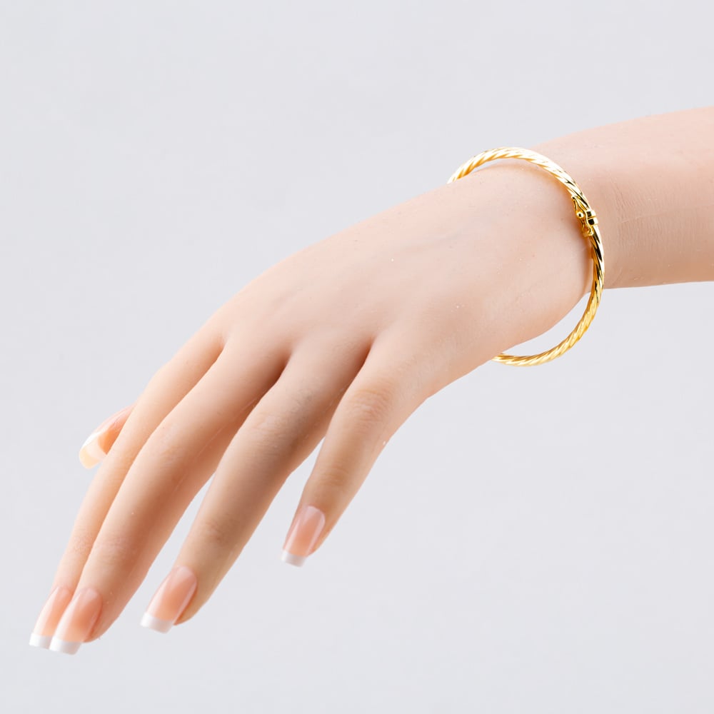 9ct Yellow Gold Twist Bangle BBE029Y