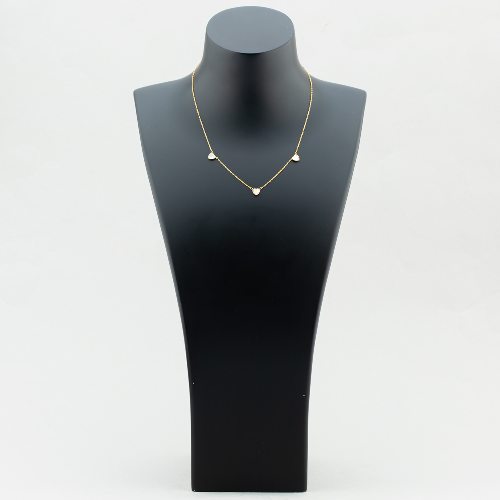 9ct Yellow Gold Mother Of Pearl Heart Necklace 1.19.1640