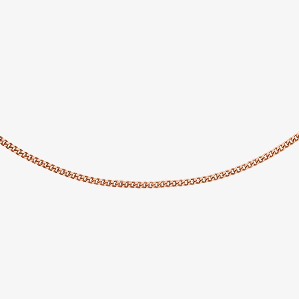 Gold Classic 9ct Rose Gold Diamond Cut Curb Chain 5.13.2510