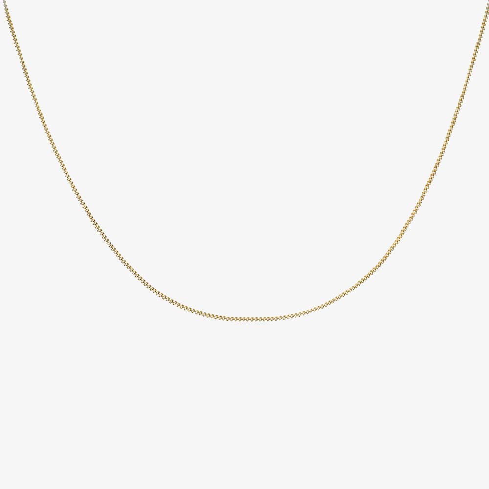 9ct Yellow Gold 18 Inch Fine Diamond Cut Curb Chain 1.13.0024