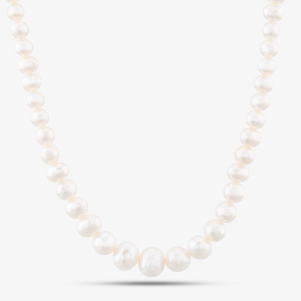 Product photograph of 9ct Gold 16 Inch Graduated Freshwater Pearl Necklace Poz827sd from The Jewel Hut
