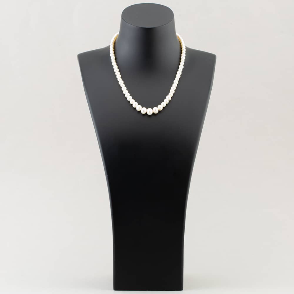 9ct Gold 16 Inch Graduated Freshwater Pearl Necklace POZ827SD