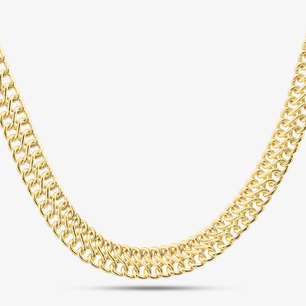 9ct Yellow Gold 18 inch Graduated Chain Necklace NBE027