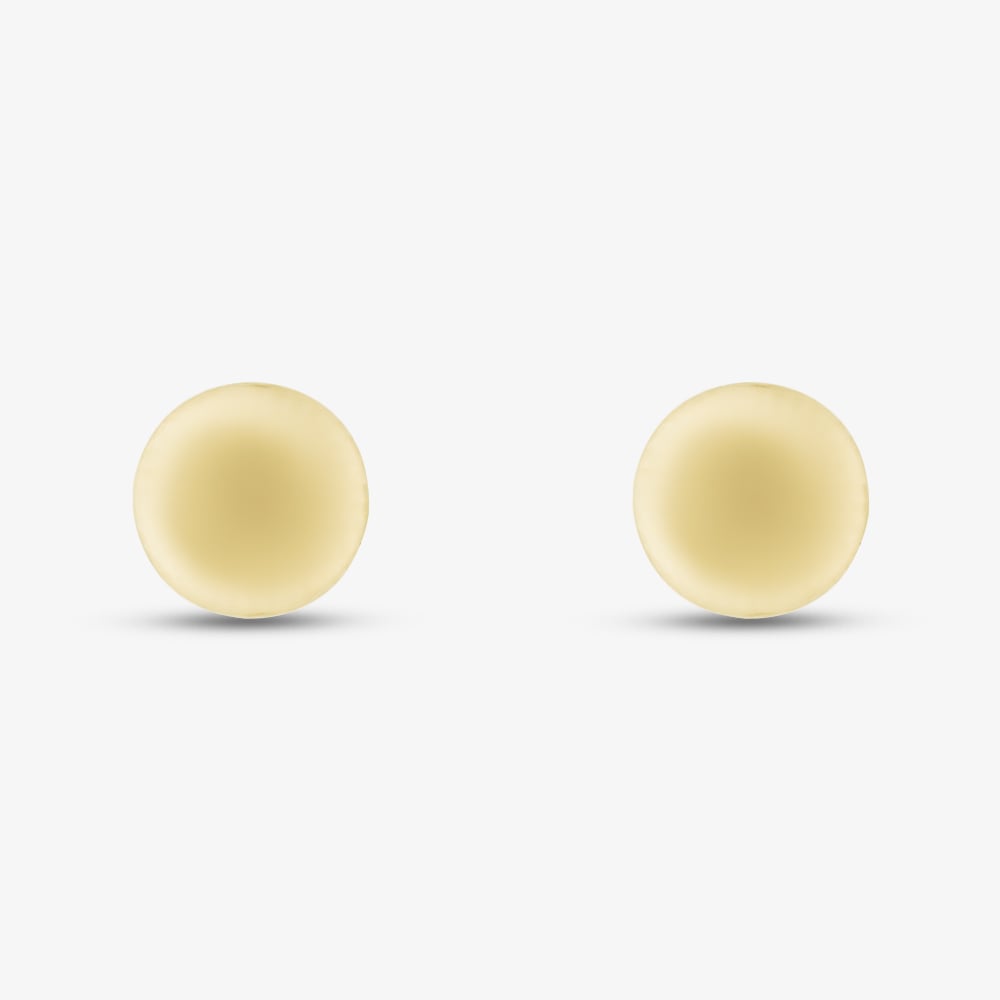 9ct Yellow Gold 5mm Round Button Stud Earrings E17-5394
