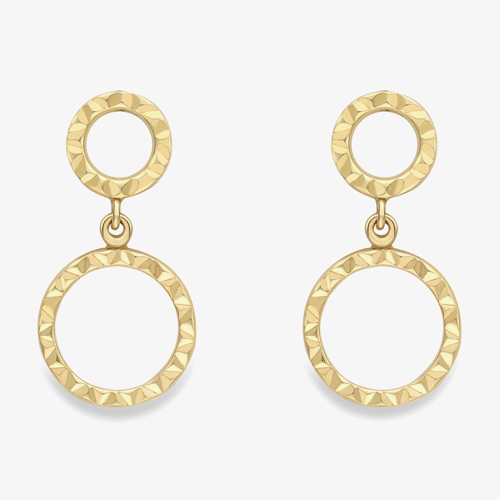 Click to view product details and reviews for 9ct Gold Diamond Cut Double Circle Drop Stud Earrings 120225127471. Click to view product details and reviews for 9ct Gold Diamond Cut Double Circle Drop Stud Earrings 120225127471.