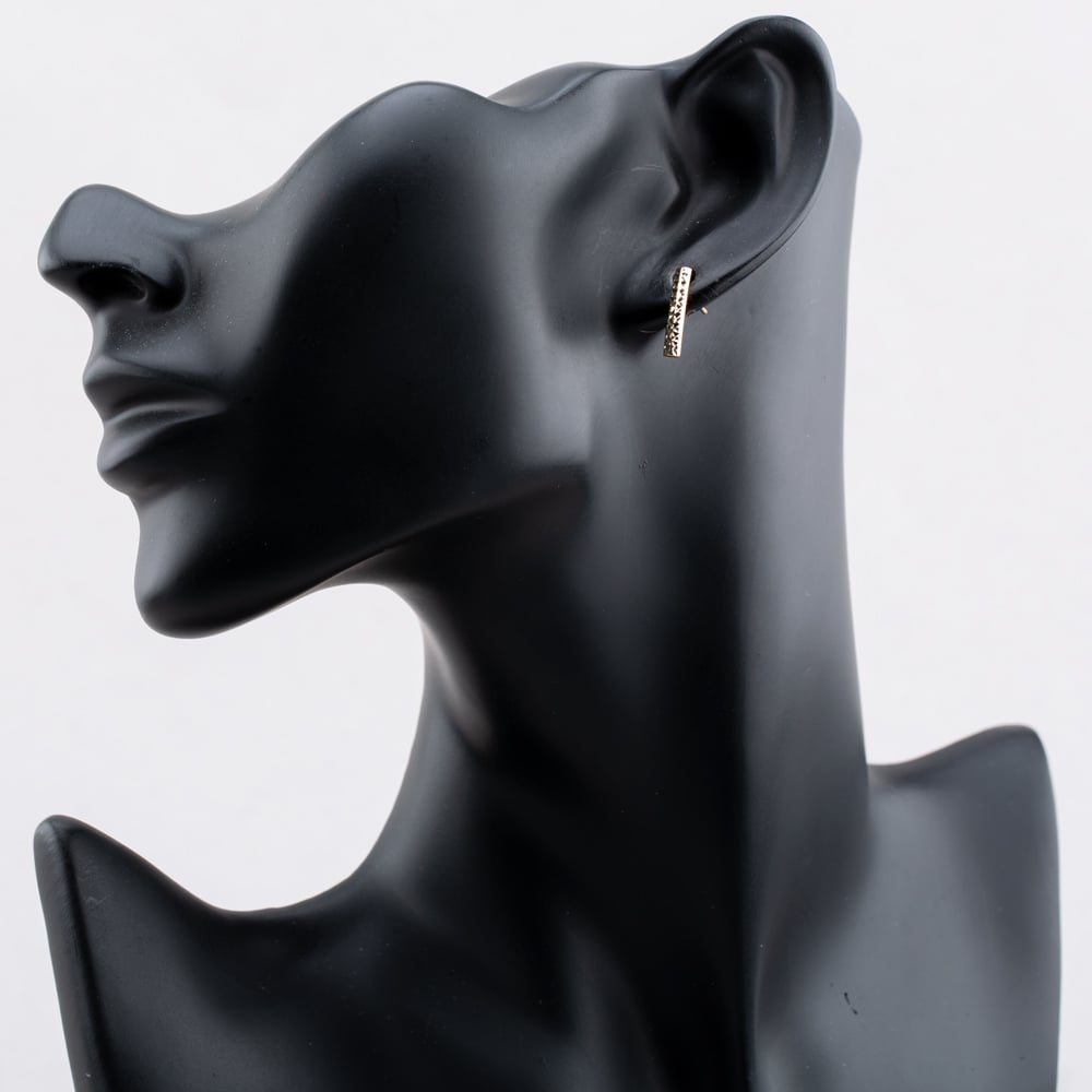 Gold Classic 9ct Yellow Gold Diamond Cut Bar Drop Earrings 1.50.0315
