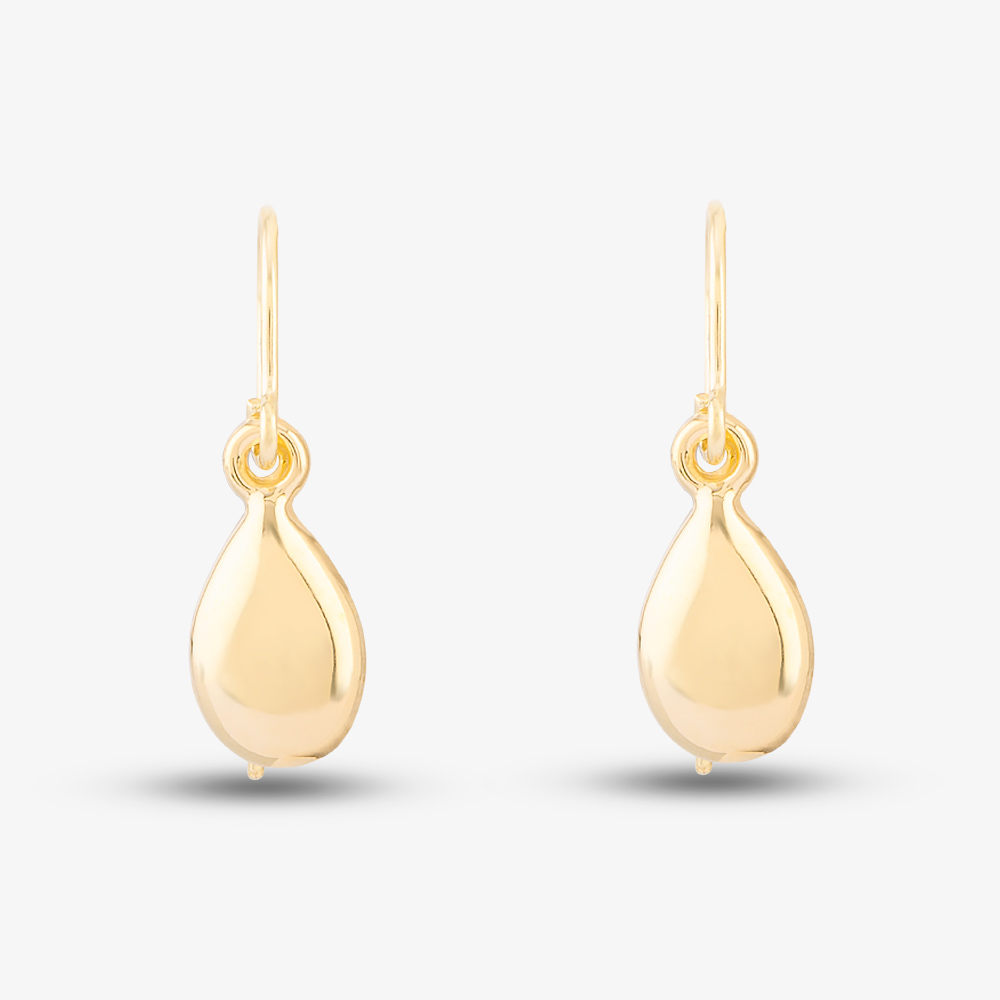 9ct Yellow Gold Teardrop Dropper Earrings GE2217