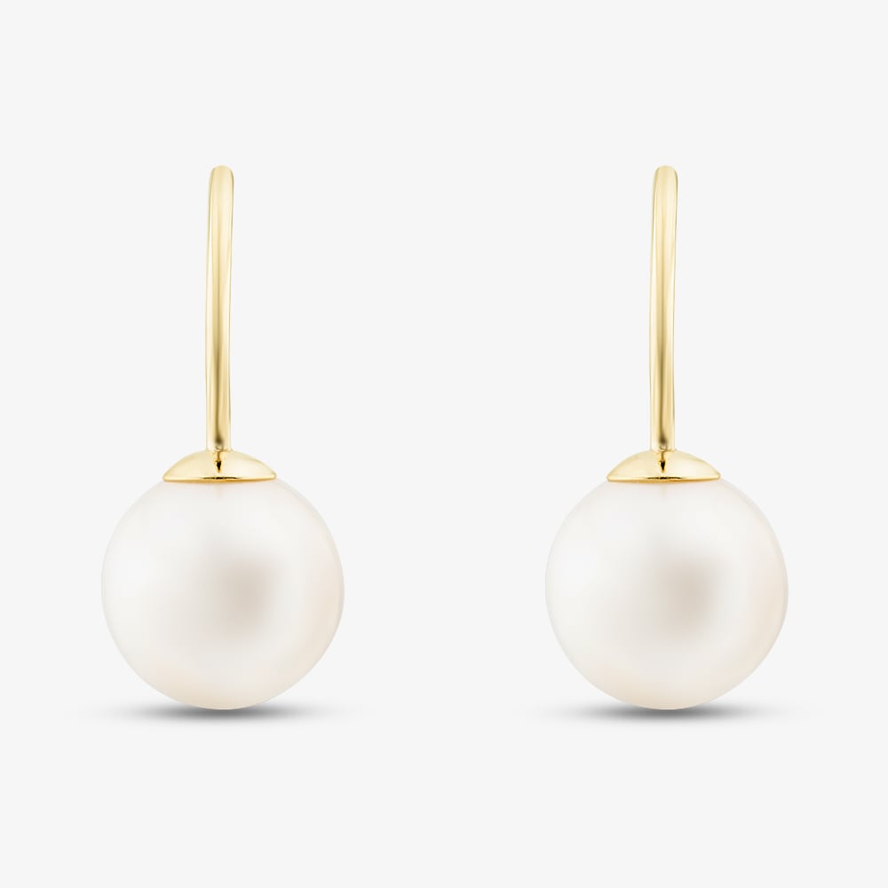 9ct Yellow Gold Freshwater Pearl Fixed Hook Earrings EOZ70073YG