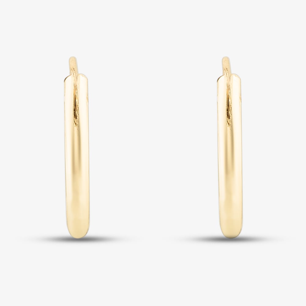 9ct Yellow Gold 13mm Sleeper Hoop Earrings 1.53.9829
