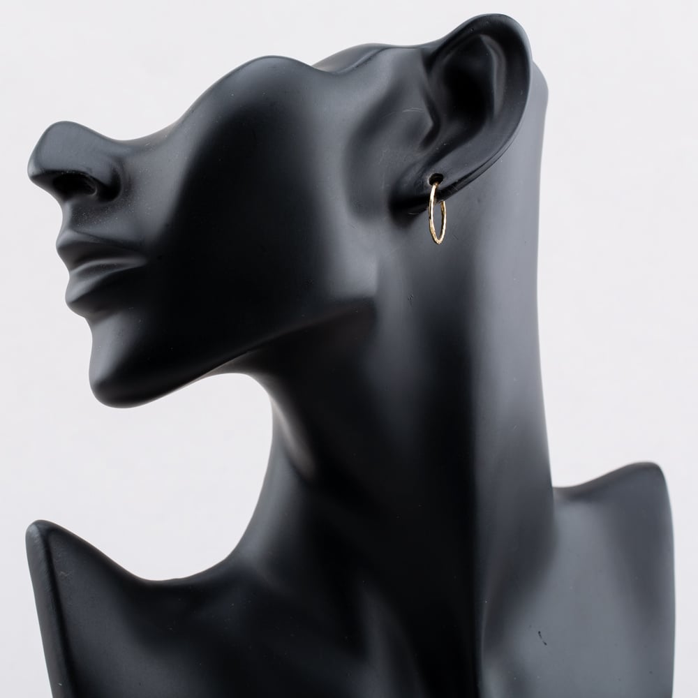 9ct Yellow Gold 14mm Twist Endless Hoop Earrings 1.51.3198