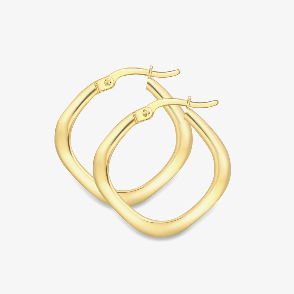 Click to view product details and reviews for Gold Classic 9ct Yellow Gold Flat Tube Hoop Earrings 120525147565.