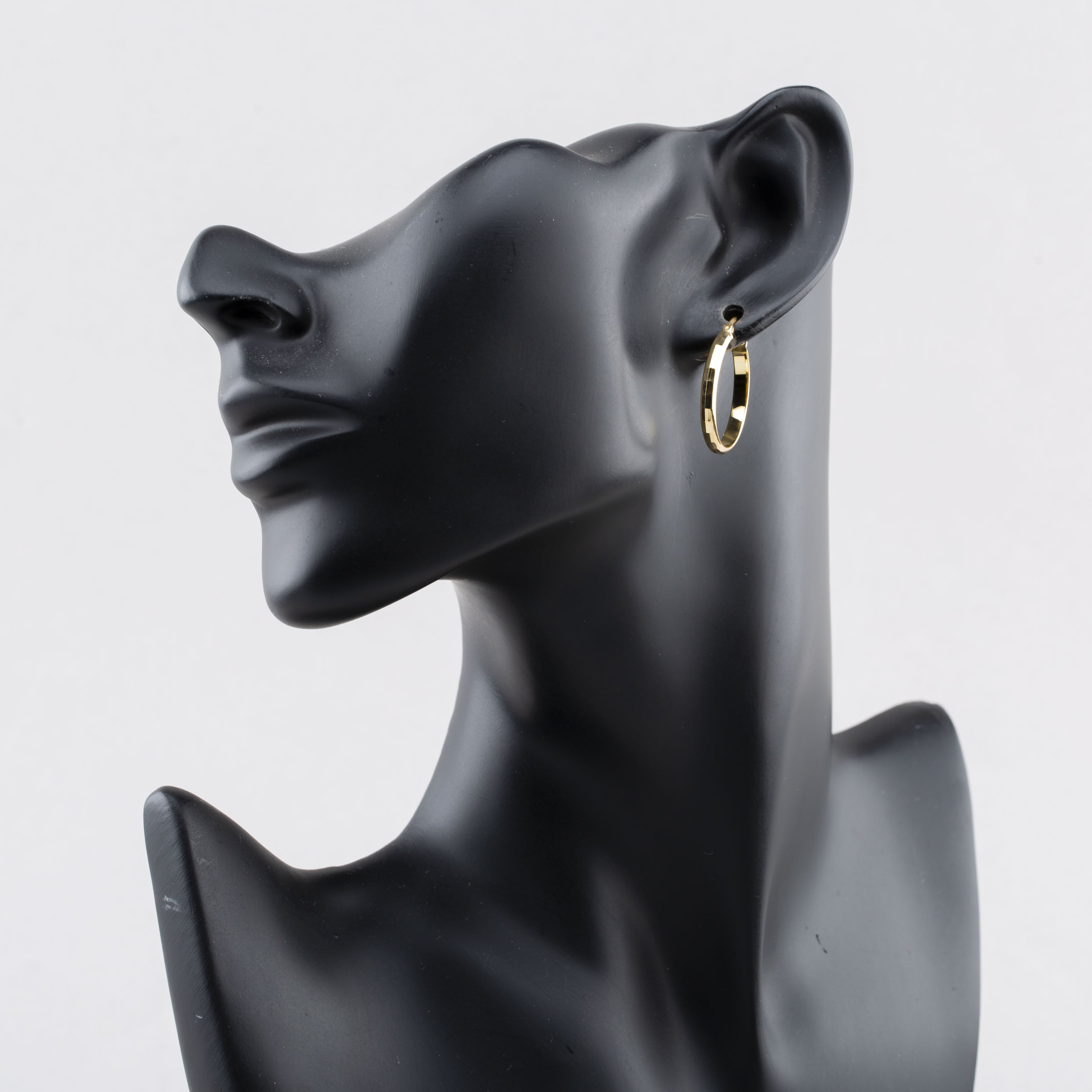 9ct Yellow Gold 20mm Medium Patterned Hoop Earrings E-HTDC-320-9Y