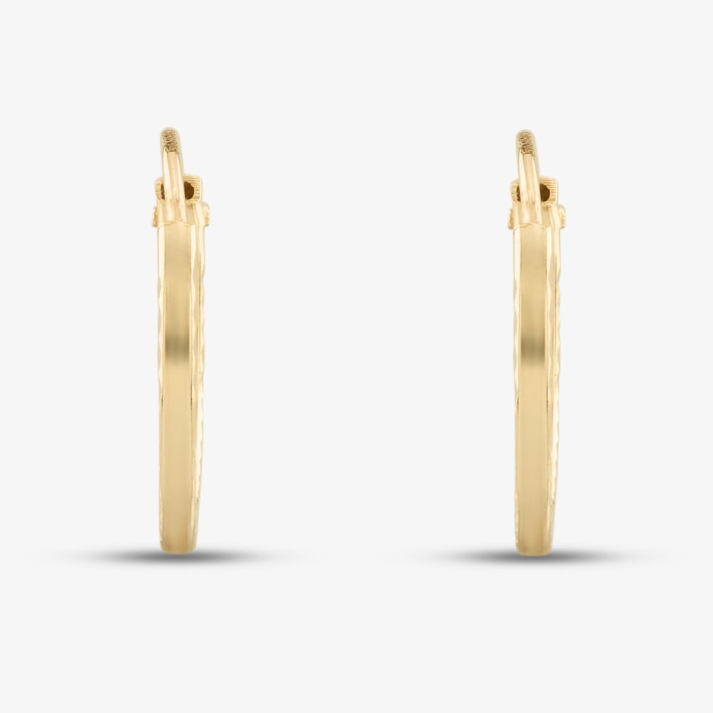 9ct Yellow Gold Sleeper Hoop Earrings 1.51.1879