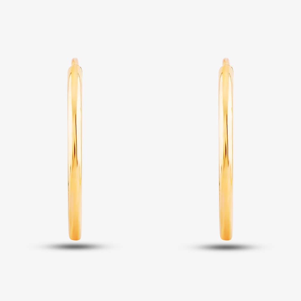 9ct Yellow Gold Sleeper Hoop Earrings GE2216