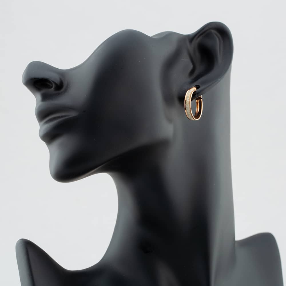 9ct Rose Gold Stardust Hoop Earrings 5.51.1019