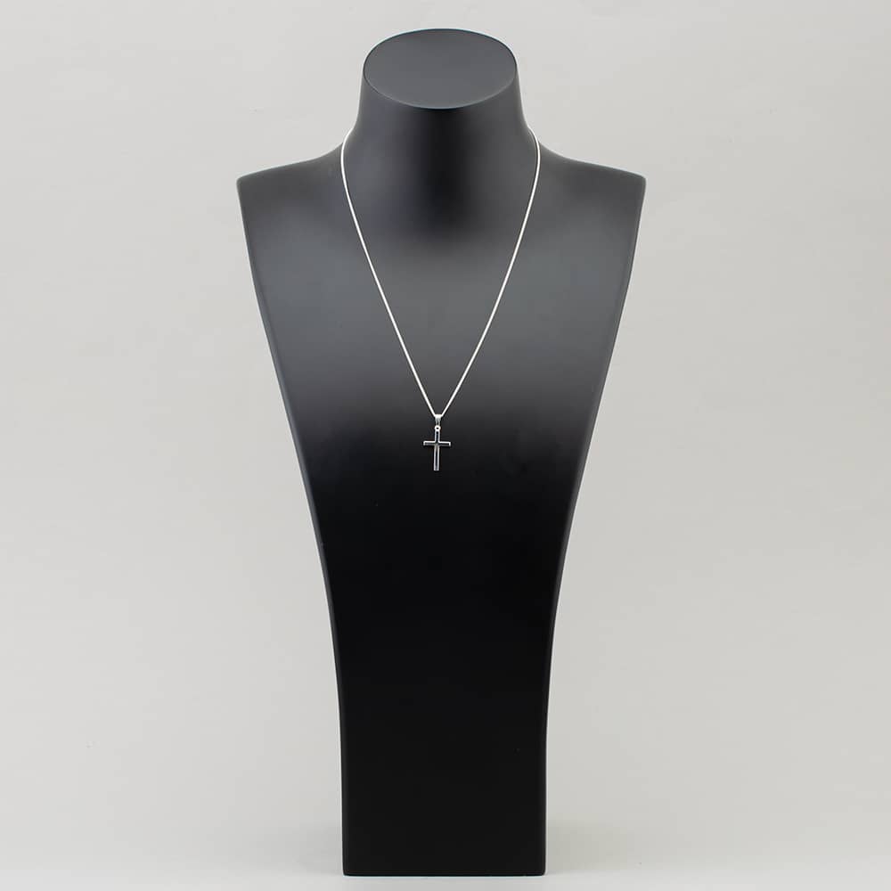Silver Plain Cross and Chain SCS21