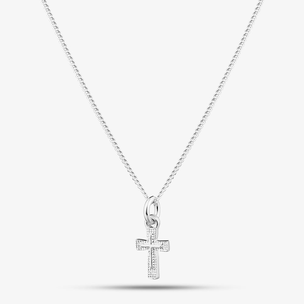 Fashionista Silver Silver Mini Cross Pendant P1P04ST0918 N2326