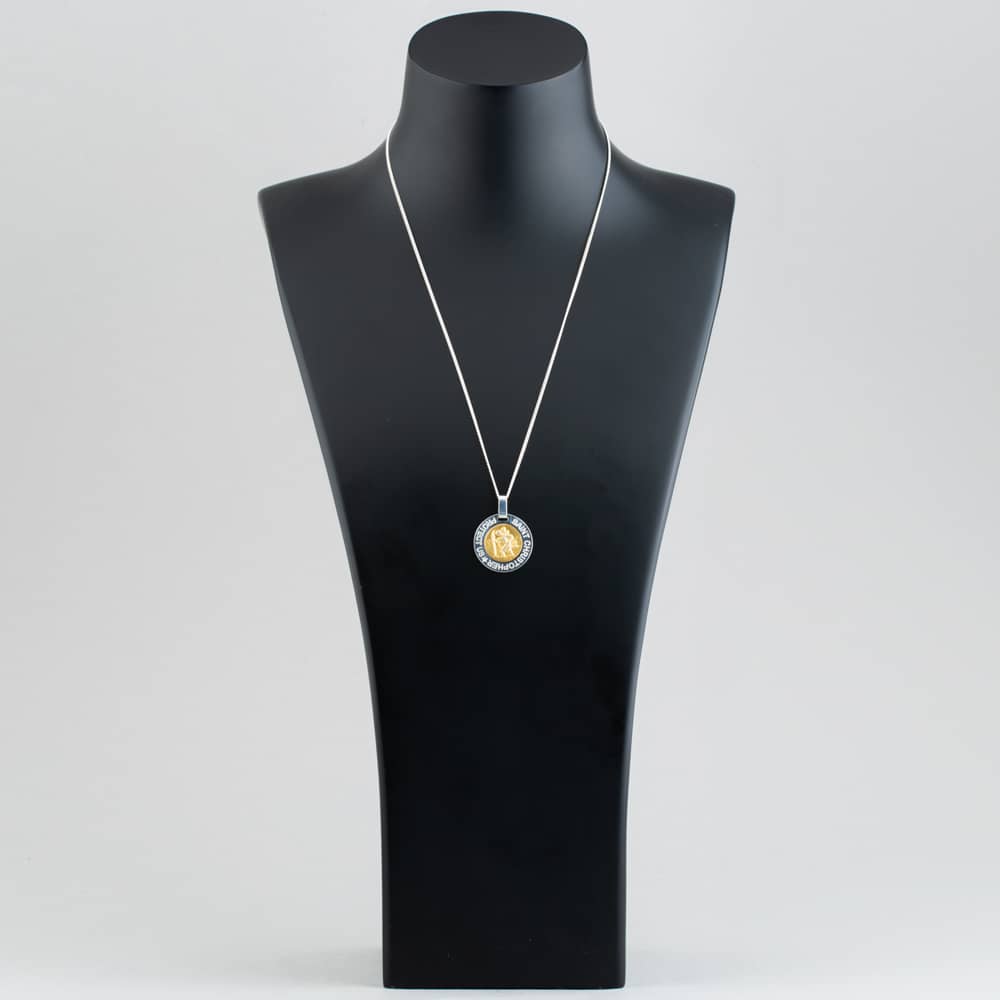 Silver Two Tone St Christopher Pendant 8.62.7409