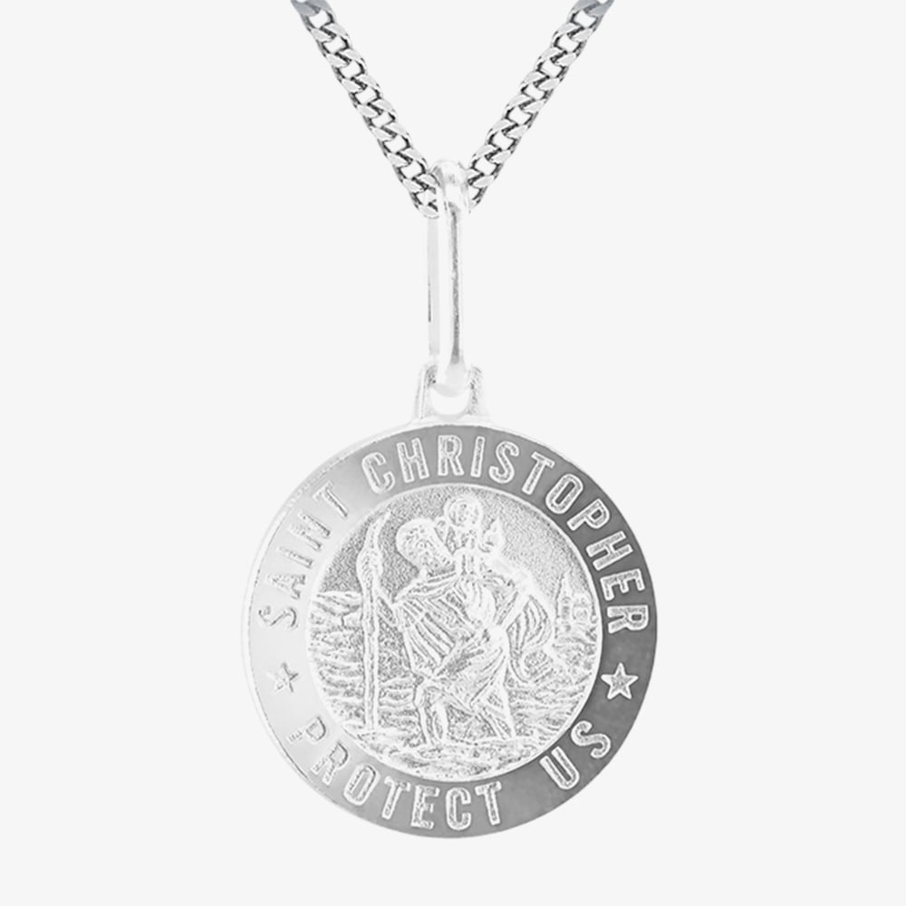 Silver Classic Sterling Silver St. Christopher Travel Loose Pendant 8.64.3143
