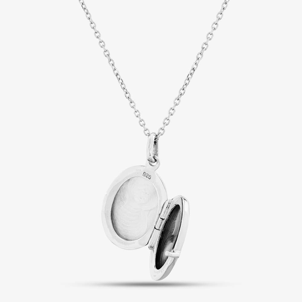 Engravables- Silver Plain Oval Locket P-31066