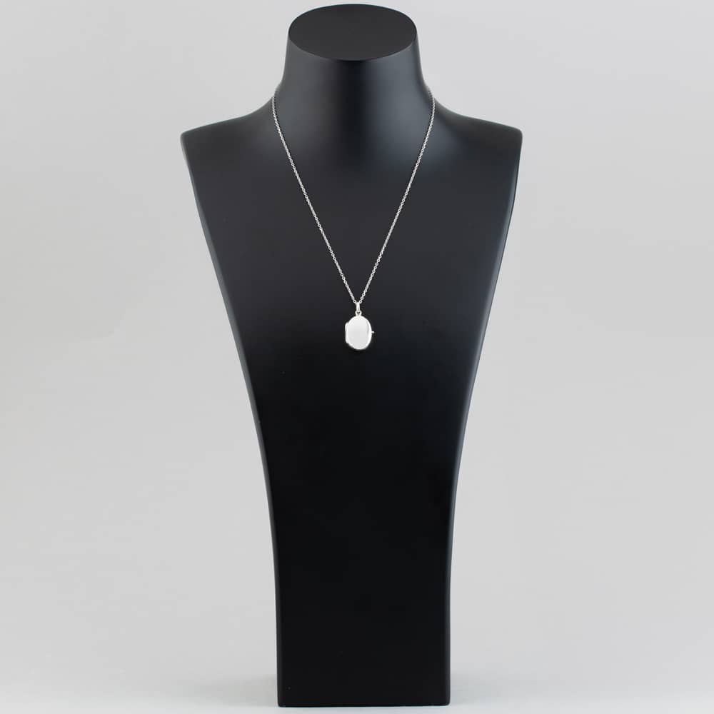 Engravables- Silver Plain Oval Locket P-31066