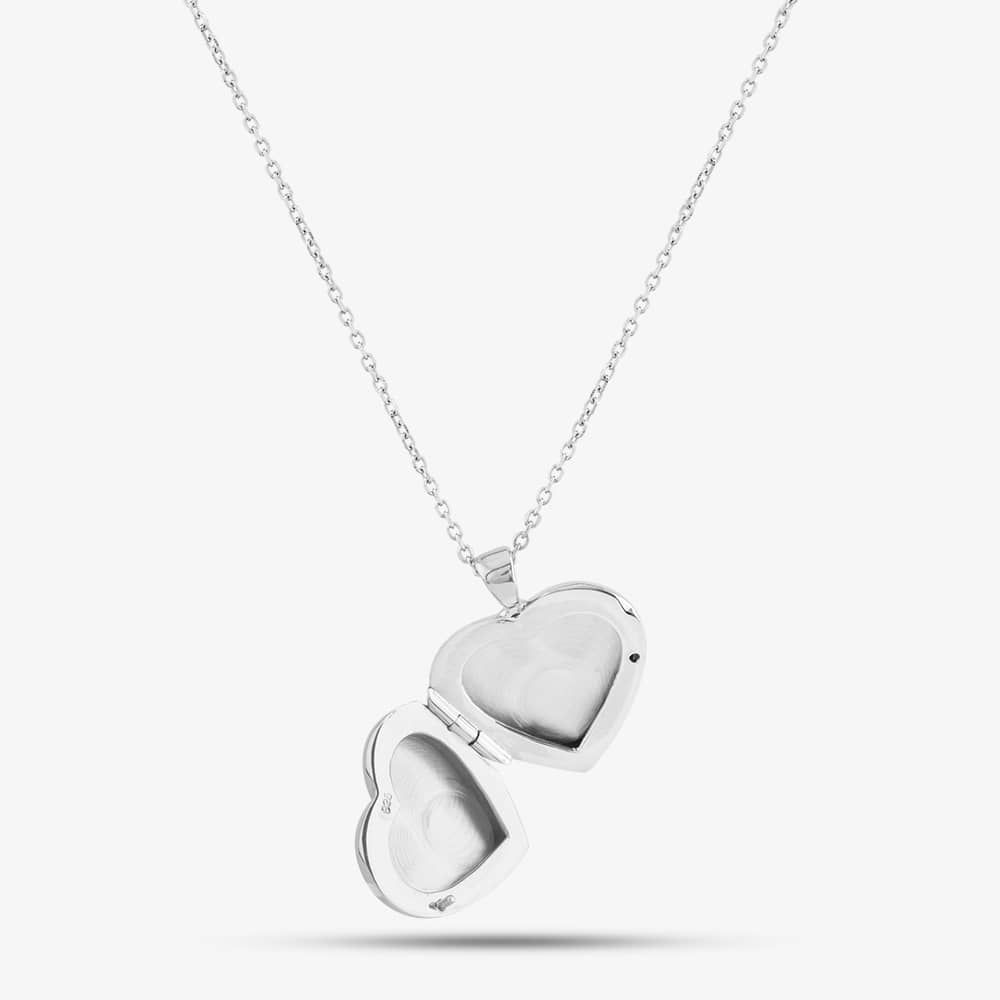 Engravables- Silver Plain Heart Locket P-3253