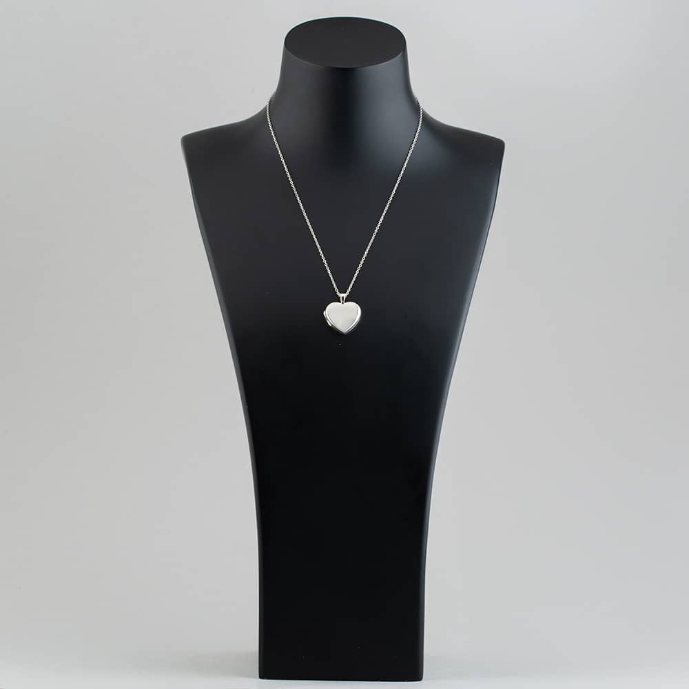 Engravables- Silver Plain Heart Locket P-3253
