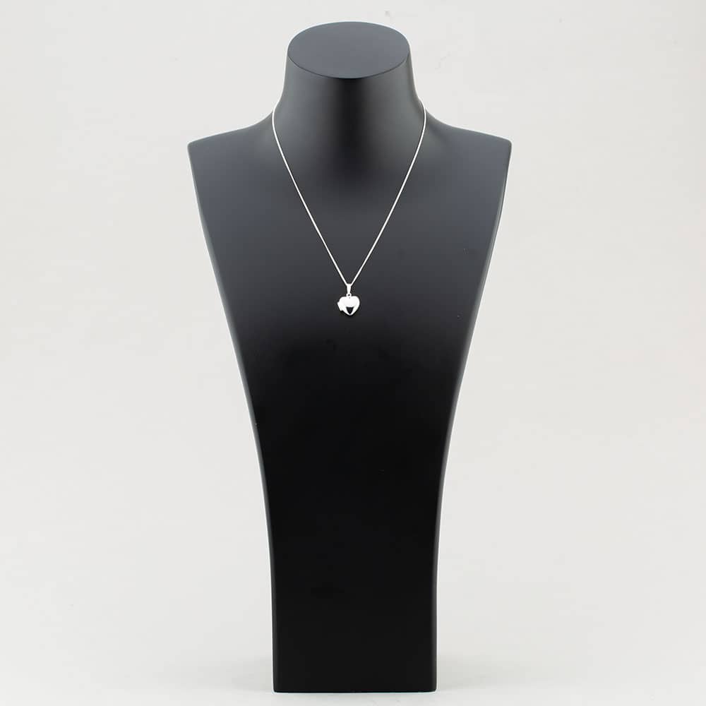 Sterling Silver Plain Heart Locket Necklace P3530 N2326