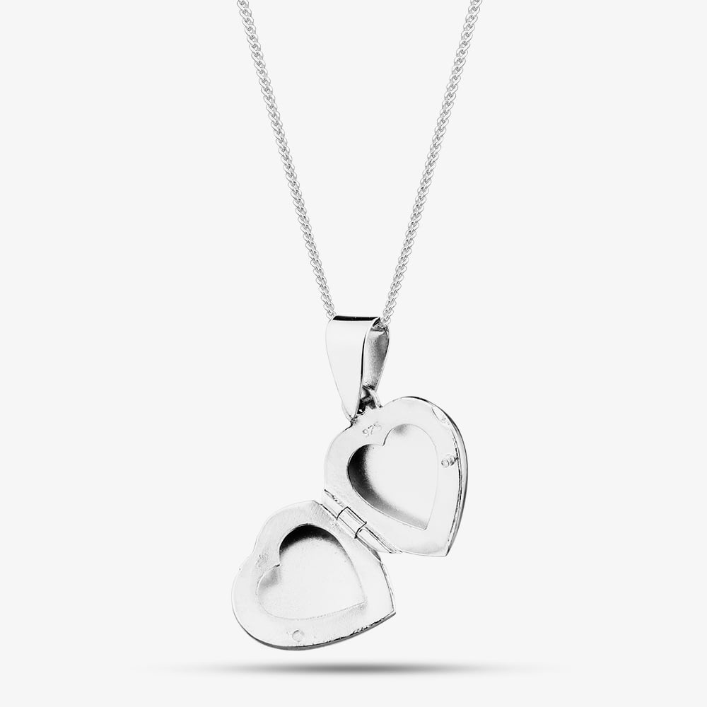Fashionista Silver Silver Engraved Heart Locket L17E150408 N2326