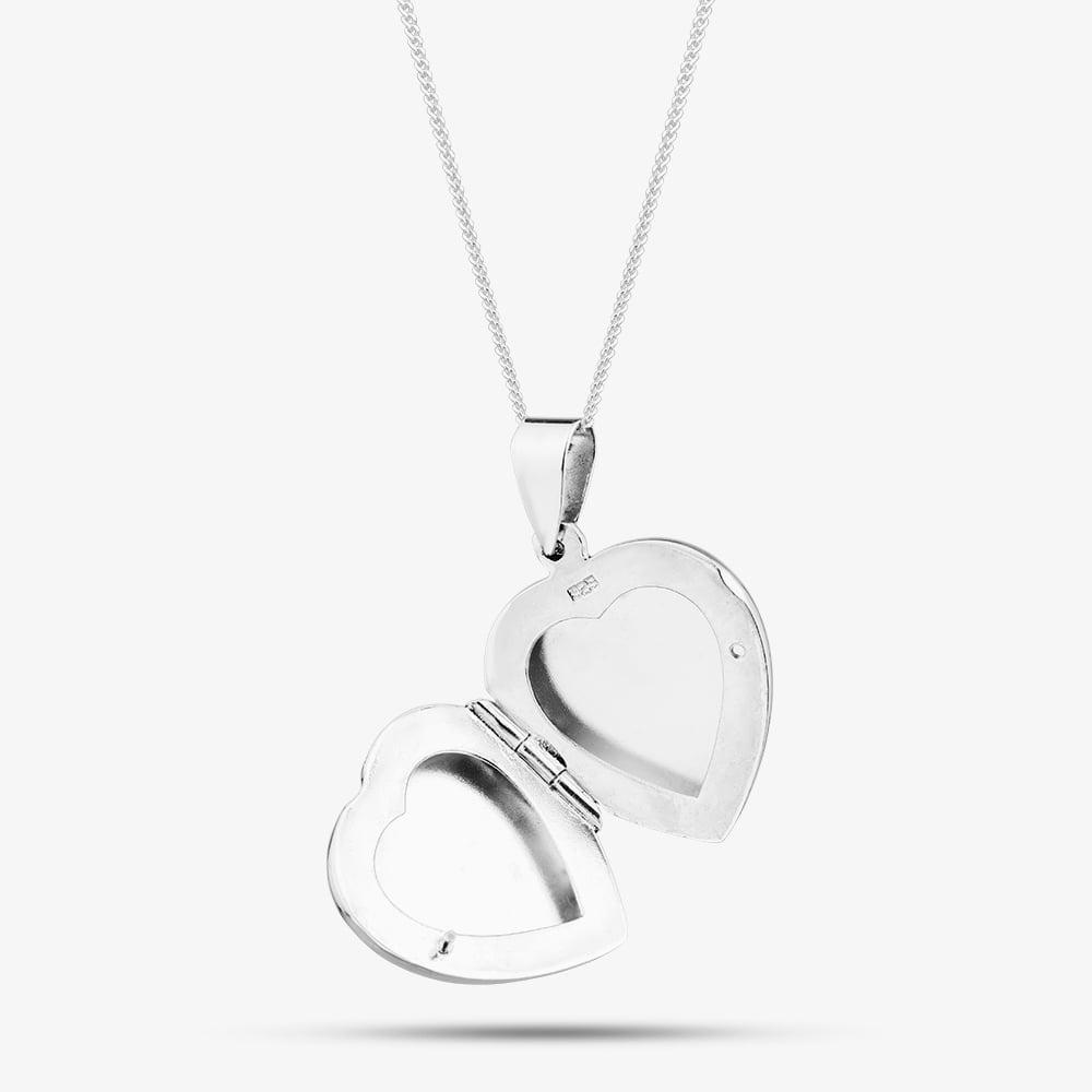 Fashionista Silver Silver Engraved Flower Engravable Locket 1-8 N2326